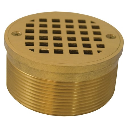 Jones Stephens 3-1/2in. IPS Metal Spud with 4in. Polished Brass Round Strainer D60987